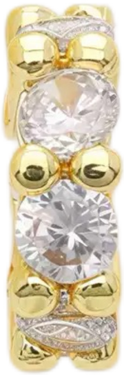 Gold-tone CZ component