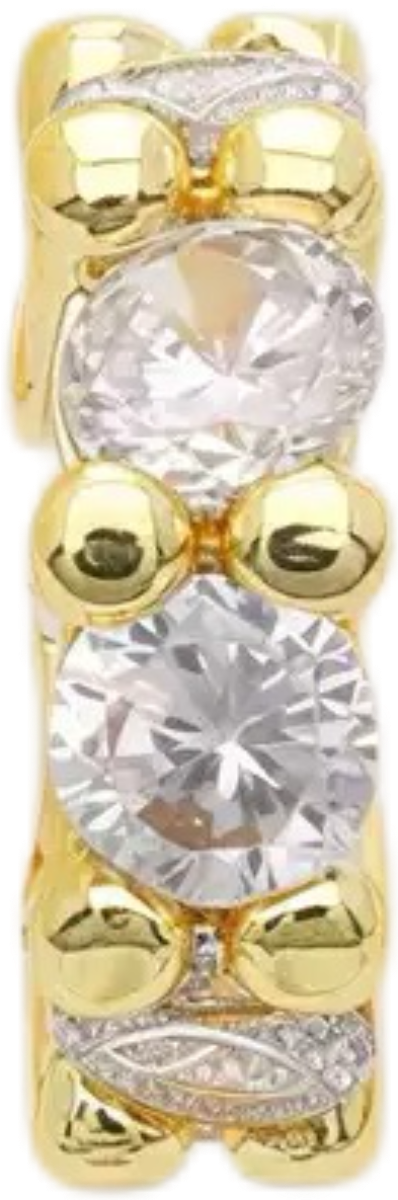 Gold-tone CZ component