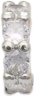 Silver-tone CZ component