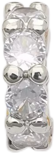 Silver-tone CZ component