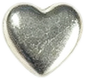 Silver-tone heart charm