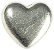 Silver-tone heart charm